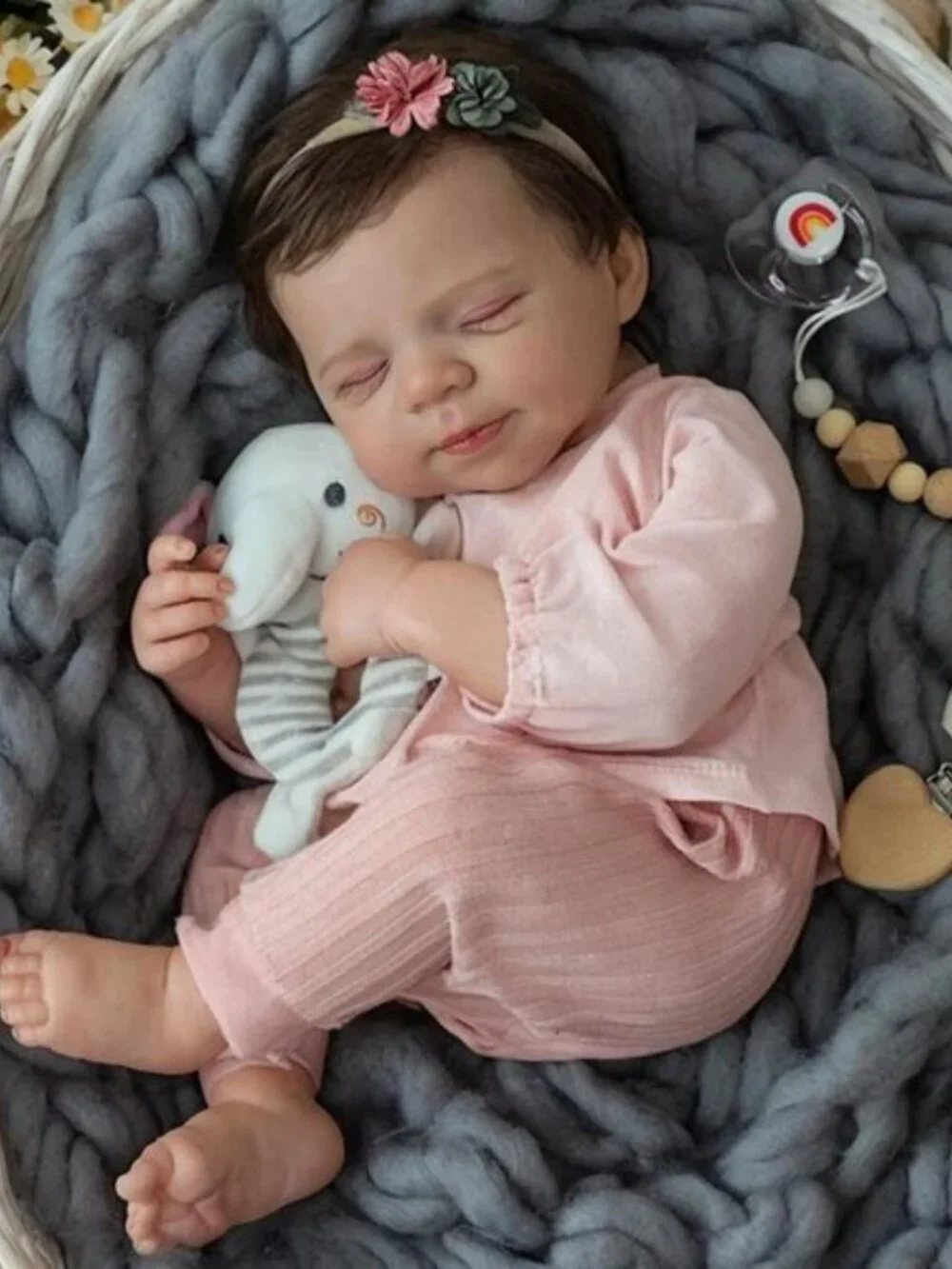 18 Inch Lifelike Reborn Baby Girl Newborn Doll Hand Painted Posable Realistic